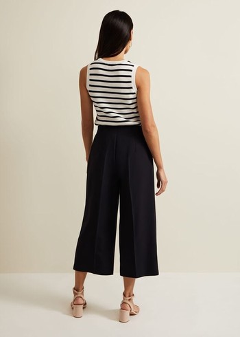 Phase Eight Aubrielle Clean Crepe Culotte Trousers Navy Canada | QLTWUS-374